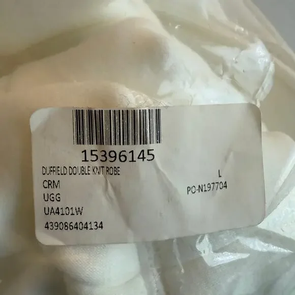 UGG Duffield Robe Womens Large Cream Fleece SOFT Comfort Classic Lux Angel Bath - Picture 14 of 16